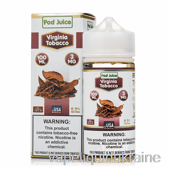 Vape Ukraine Virginia Tobacco - Pod Juice - 100mL 0mg